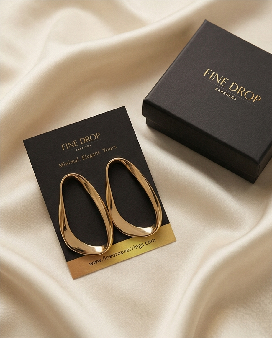 アクセサリー CONTOUR EARRINGS | Gold Contour Earrings – Fine Drop Earrings